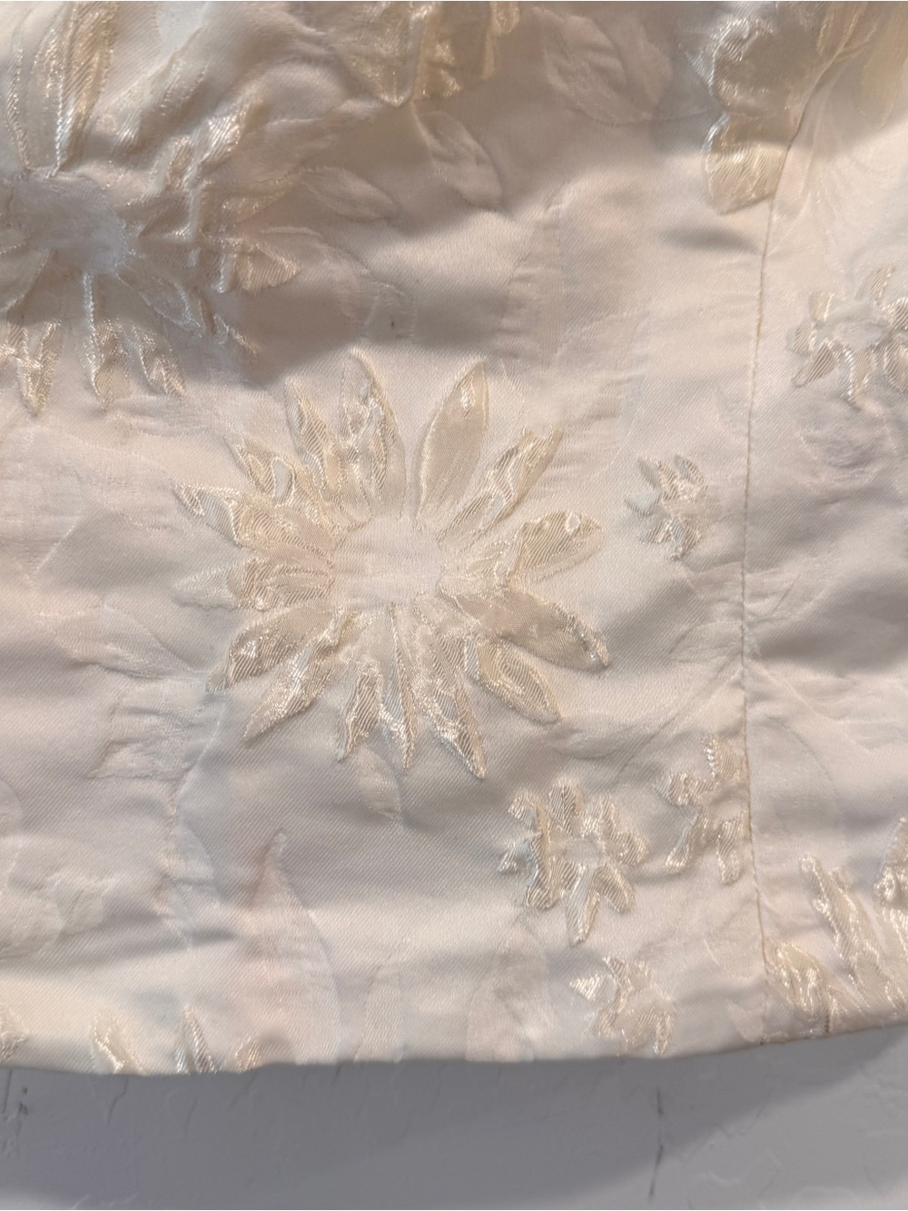 Reformation Giorgia Ivory brocade Tube Top Women’s 4 Smocked Back Quiet Luxury - Picture 2 of 6